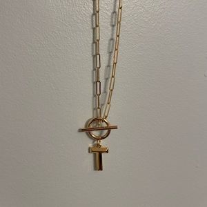 Anthropologie NWT “T” Initial Necklace